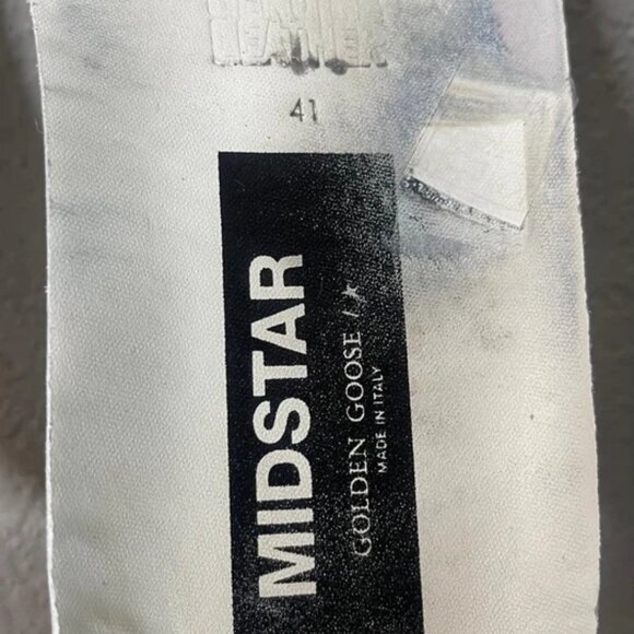 Golden Goose Mid Star White Blue Leather Sneaker Men's 41 EU/8 US Made In Italy - Picture 11 of 13